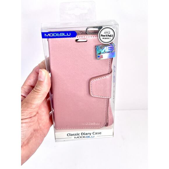 Modeblu Classic Diary Case for the Apple iPhone 14 Pro (6.1-inch) in Pink NEW - Picture 5 of 12
